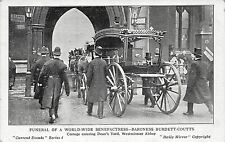 POSTCARD FUNERAL - BARONESS BURDETT - COUTTS - 1906 - WESTMINSTER ABBEY picture