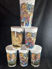 1992 Jurassic Park McDonald's Dinosaur Collector Cup Cups Lot Set Of 6 picture