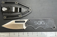 SOG SPECIALTY KNIVES FIXED BLADE INSTINCT MININECK BOOT EDC KNIFE & SHEATH USED picture