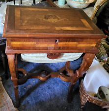 Antique Victorian Rosewood Marquetry Sewing Table Cabinet Stand Exquisite picture