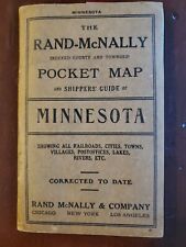 1912 Rand McNally Minnesota Pocket Map & Shippers' Guide picture
