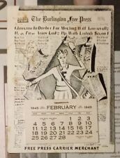 1945 Burlington Free Press Calendar (Vermont) picture