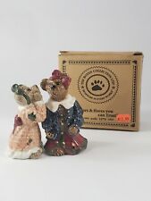 Boyd's Bears 1st Edition Luella & Hedda The Secret Salt Pepper In Box #390021  picture