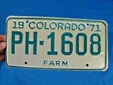 VINTAGE  UN-ISSUED 1971 COLORADO D.O.T. FARM TRUCK  LICENSE TAG PLATE picture