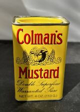 Vintage Colman's Mustard Tin 4 OZ. Small Yellow Tin Kitchen Decor picture