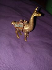Vintage Solid Brass Lama With Copper Saddle'3inch picture