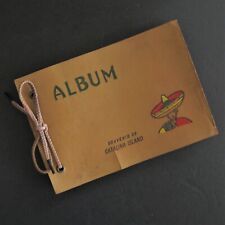 Catalina Island Vintage 30s 40s Leather Scrapbook Cord Binding Photo Album picture