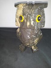 Natural Andean Stone Owl Figurine Hand Carved Protection Statue Amulet Au Seller picture