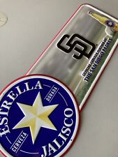 ✅ Estrella Jalisco San Diego Padres  Metal Beer Bar Tin Tacker Baseball Sign picture