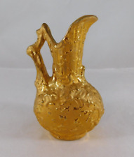 Small Ewer Weeping Encrusted Gold Ceramic Decorative Pitcher picture