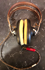 Vintage Rare WWII M-301 Headphones w/Leather HB-7 Headband Kings PJ-054R Plug picture