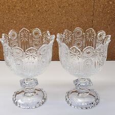 Shannon Crystal By Godinger Pinwheel Footed Dishes Set of 2 picture