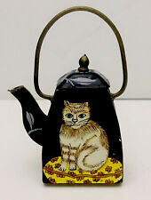 Empress Arts Cat Enamel Mini Teapot picture