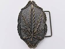 Marijuana Pot Leaf Vintage Belt Buckle picture
