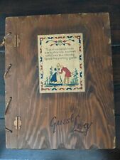 Vintage Wood Guest Log Rustic Guestbook 1950's with Original Pages picture