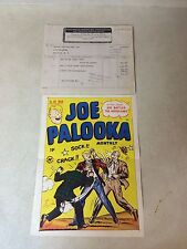 JOE PALOOKA #30 COVER ART original cover proof 1948 w/PRINTER INVOICE -- RARE picture