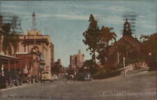 Australia 1948 Brisbane Ann St. and Wickham Terrace Postcard 3c stamp Vintage picture
