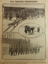1916 Ski Norway King Haakon Hunting Skieloebers 4 Newspapers Antique picture