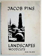 1955 Rare JACOB PINS - HAND SIGNED WOODCUT Israel ART BOOK Judaica JEWISH Hebrew picture