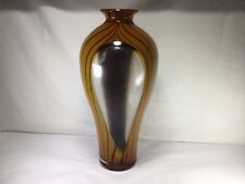 Z50 Vintage Antique Classic Intricate Design Heavy Murano Blown Glass Vase picture