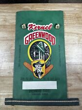 NOS Vintage Kernel Greenwood Seed Bag Thomasville, Georgia W/Clips Harley Bag Co picture