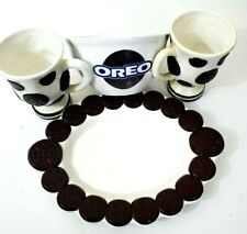 Oreo Cookies 4 Piece Set, Plate, 2 Mugs 8 Oz & 3.25