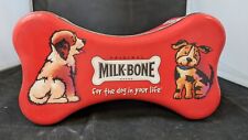 Vintage Milk-Bone Dog Biscuit Advertising Tin & Lid NICE picture