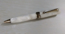 Montegrappa Micra Pearl White resin/Silver 925 Twisted Ballpoint Pen (No Box) picture