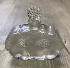 Vintage Lalique Perfume Bottle Frosted ‘Duex Fleur’ Double Flower Open/Empty picture