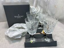 Set of 4 Waterford Lismore Crystal Cut 10oz Goblet Wine Glasses 7