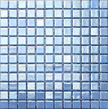 Modern 1X1 Squares FOTO1-106ANTI Fireglass#1 Darker Blue Anti-slip Glass - 106 M picture