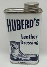 HUBERD'S Leather Dressing Vintage Can Decorative Prop Garage Shop EMPTY  picture