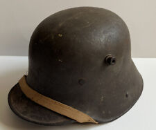 Original WW1 German M16 Helmet M17 War Painted Upside Down Cross Camo? ET64 picture