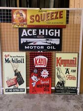 Vintage STYLE Steel Gas Oil Signs Embossed Choose Any 1 picture