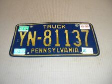 Pennsylvania 2001 Truck License Plate YN 81137 picture