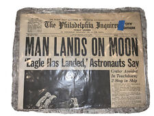 MAN WALKS ON MOON July 21 1969 Philadelphia Inquirer Eagle Has Landed NASA RARE picture