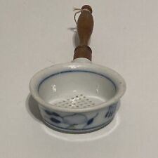 Antique Blue Onion Tea Strainer with Wood Handle picture