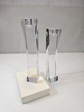 Nambe Crystal Kissing Candlesticks picture