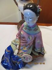 vintage ceramic sitting woman figurine picture