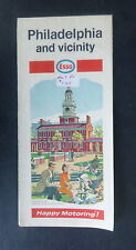 1969 Philadelphia metro road map Esso oil gas downtown streets Independence Hall picture