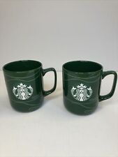 Set Of 2 STARBUCKS 2020 Coffee Mugs Cup 16oz Green Ceramic Siren Mermaid (g-3) picture