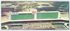 Miami Florida Postcard Miami International Airport Hotel Aerial View 1964 Posted picture