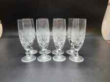 Set of 8 Thomas Webb Wellington pattern Cut crystal Champagne flutes 7