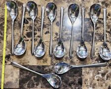 SET OF 12 WASHINGTON FORGE TEAR DROP STAINLESS S TEASPOONS/ TEA SPOONS 🍵🫖 picture