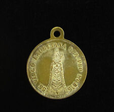 Vintage Mary Our Lady of Lauretana Medal Religious Holy Catholic 1883 picture