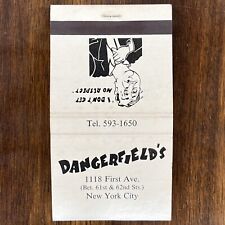 Vintage Matchbook Dangerfield’s Restaurant New York City NYC Matches Unstruck picture