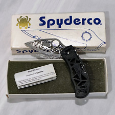 Spyderco C35SBK Q Knife Skeletonized Serrated 440c Blade Discontinued Rare NIB picture
