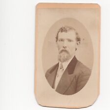 Antique Carte De Visite CDV Card Photograph Bearded Gentleman Bust Portrait picture