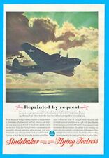 1943 STUDEBAKER engine for Flying Fortress bomber vintage PRINT AD military WWII picture