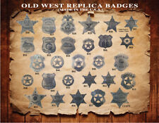 OLD WEST WESTERN BADGES,BUYERS CHOICE,STAR,VINTAGE,COLLECTIBLE, YOU PICK  STYLE picture